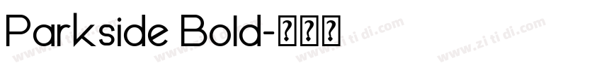 Parkside Bold字体转换 Parkside Bold字体转换